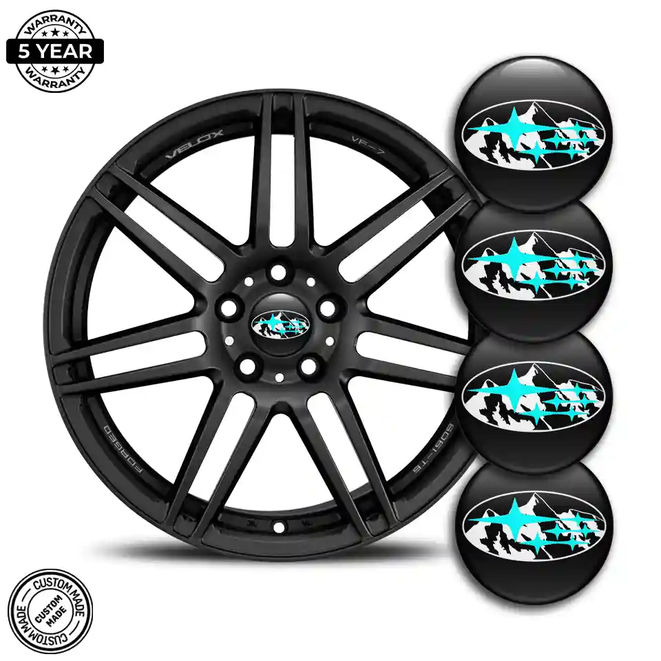 Subaru Domed Sticker Sleek Style