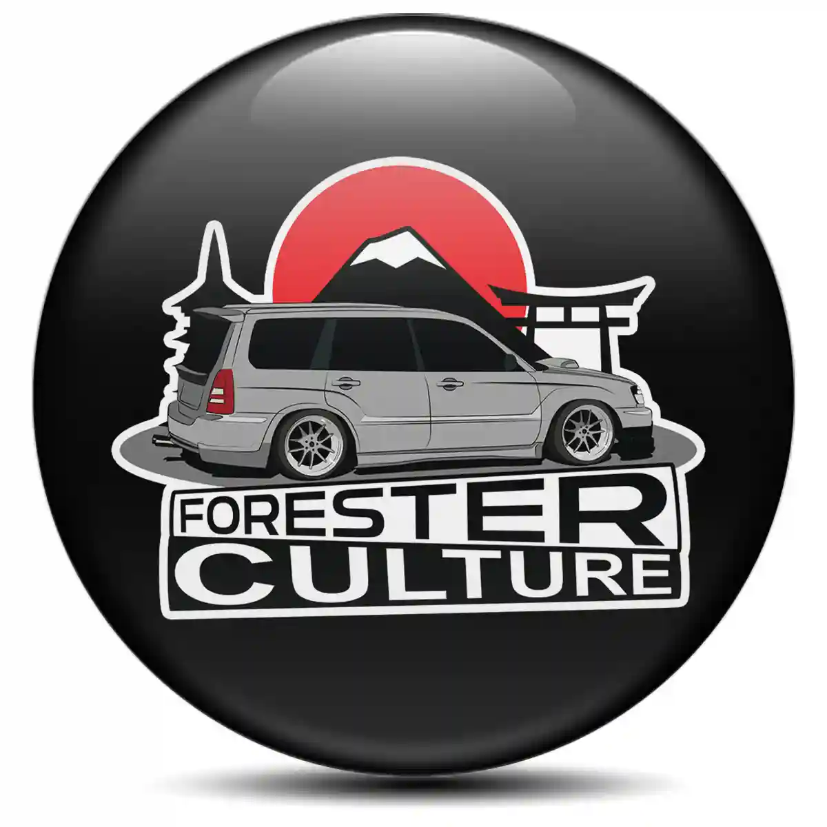 Subaru Emblem Badge Self-Adhesive Sleek Style