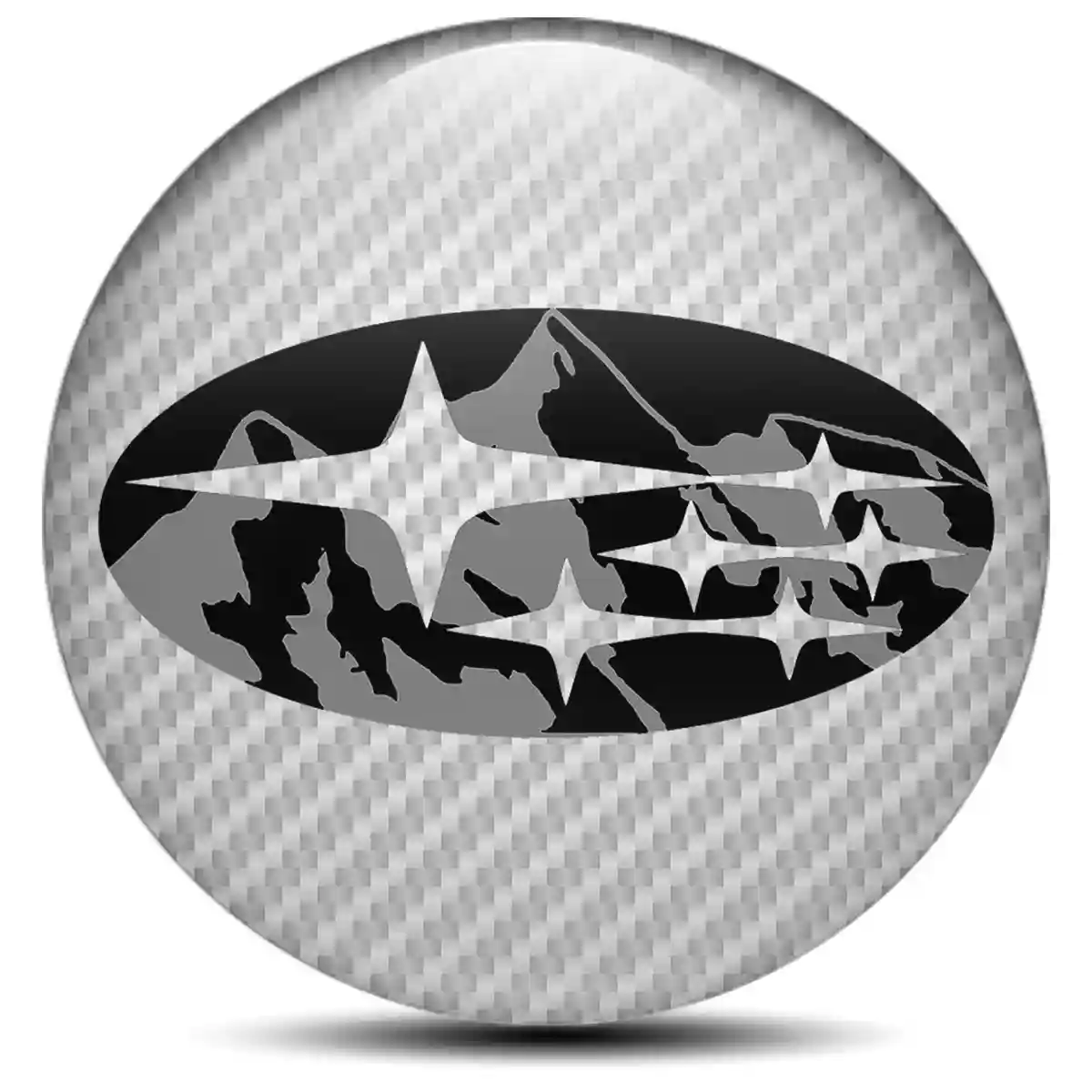 Subaru Emblem Center Hub Cap Self-Adhesive Deluxe Edition