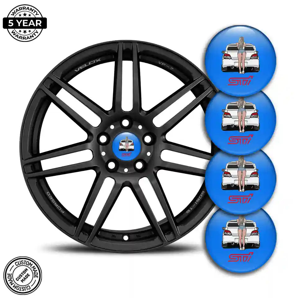 Subaru Emblem Center Hub Cap Self-Adhesive Refined Design