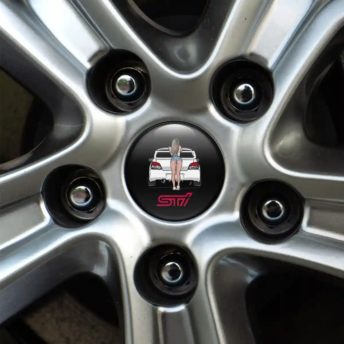 Subaru Emblem Wheel Center Caps Self-Adhesive Sleek Style