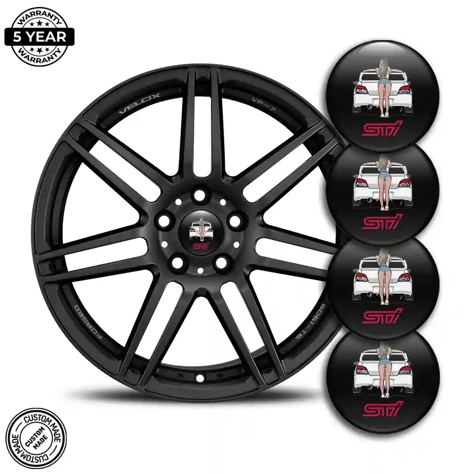Subaru Emblem Wheel Center Caps Self-Adhesive Sleek Style