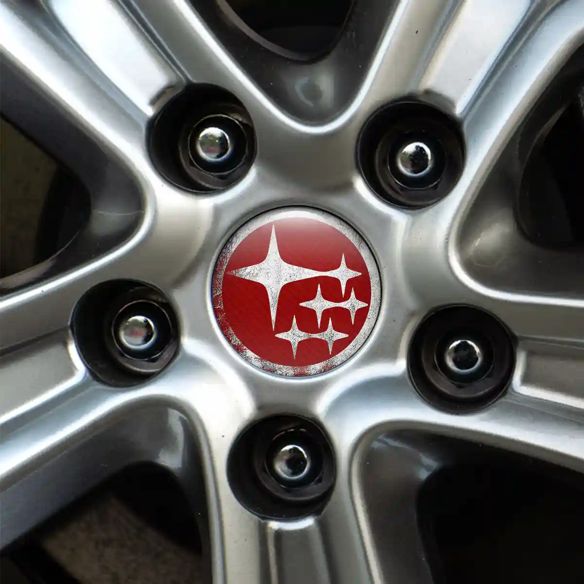 Subaru Logo Silicone Badge Self-Adhesive Prime Quality