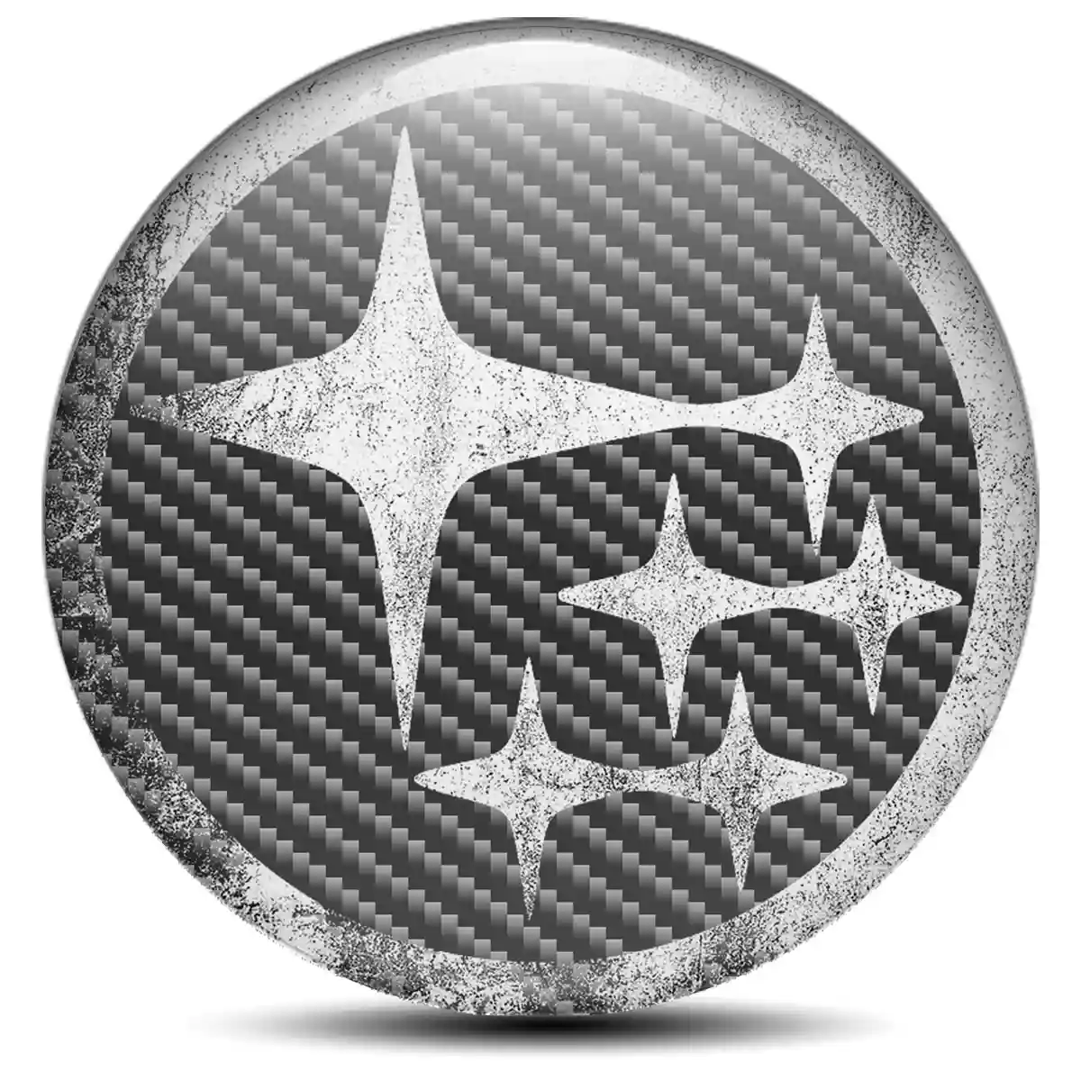 Subaru Logo Silicone Emblem Self-Adhesive Signature Grade