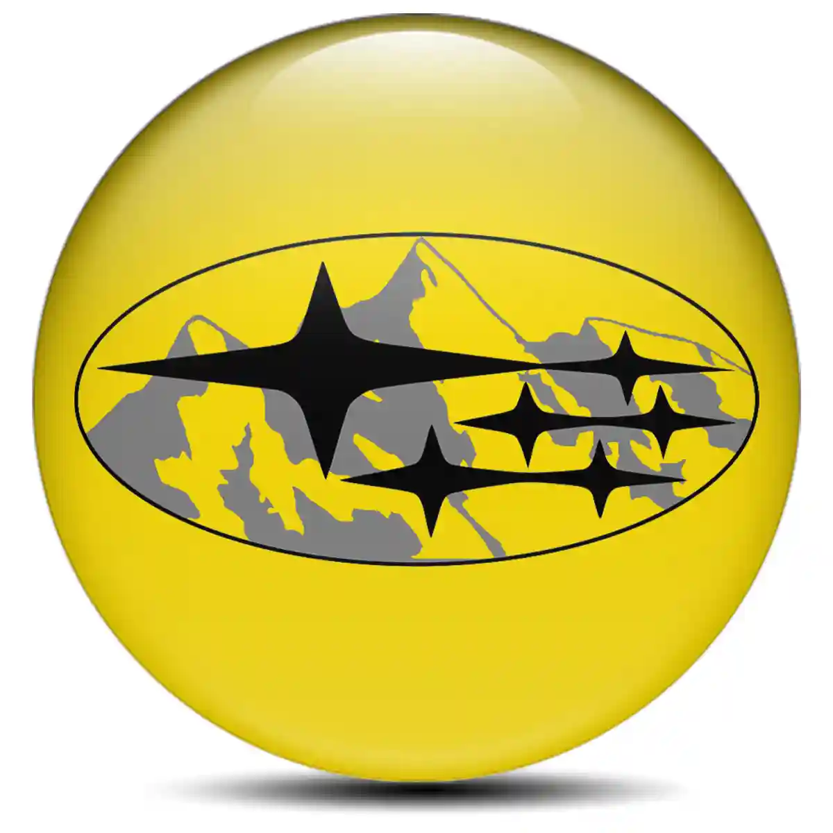 Subaru Logo Silicone Emblem Self-Adhesive Sleek Style