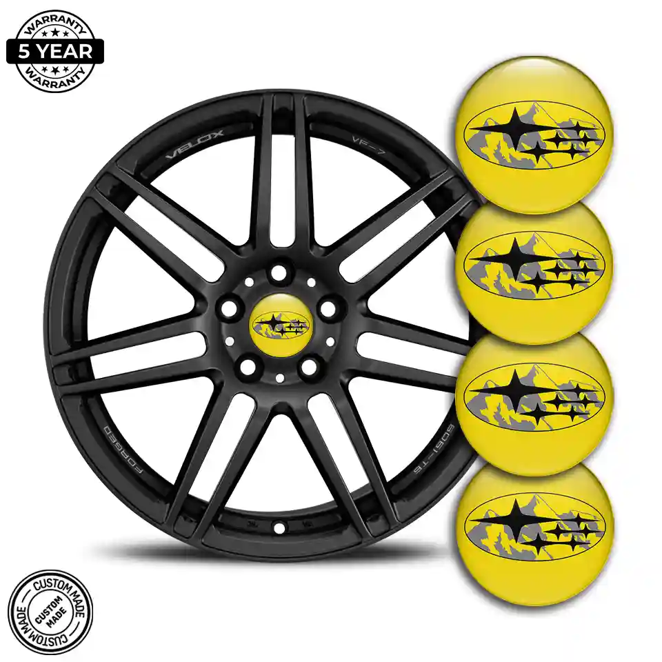 Subaru Logo Silicone Emblem Self-Adhesive Sleek Style