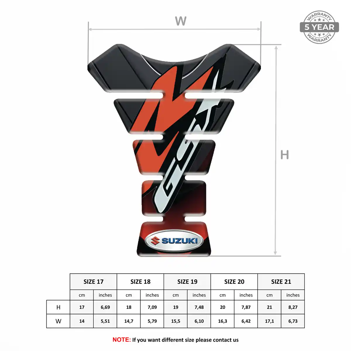 Suzuki 3D Domed Tank Pad Deluxe Edition