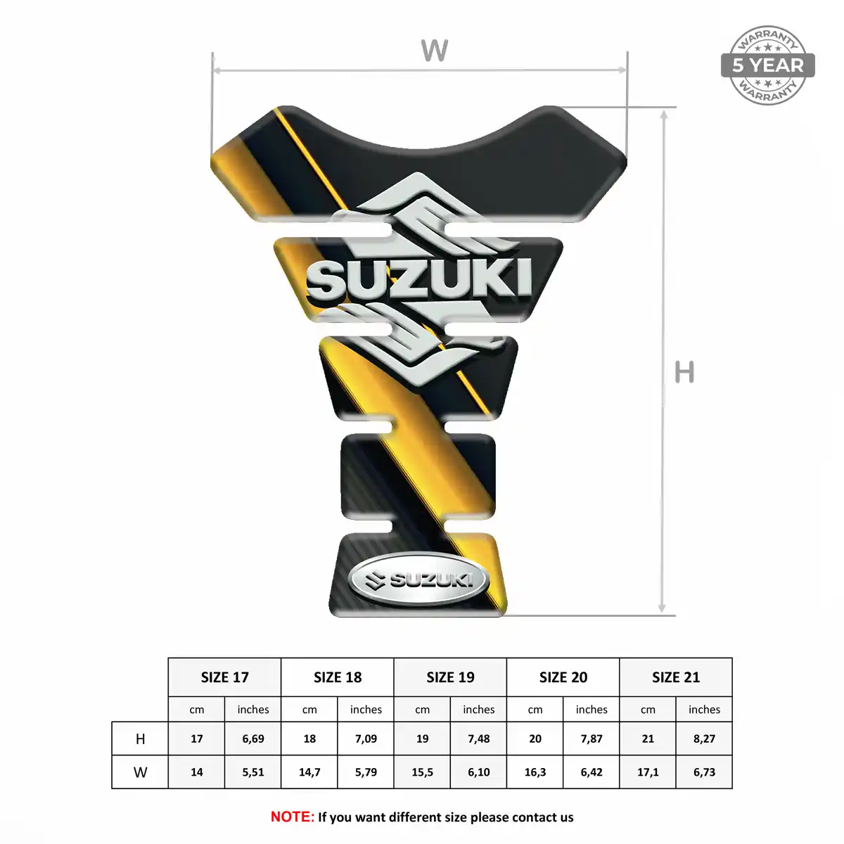 Suzuki 3D Domed Tank Pad Exclusive Series