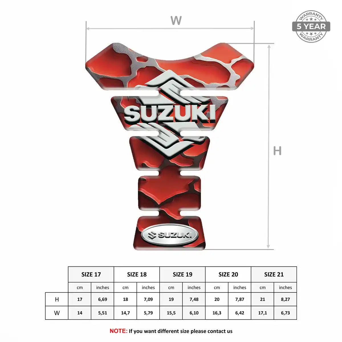 Suzuki 3D Gel Tank Pad Deluxe Edition