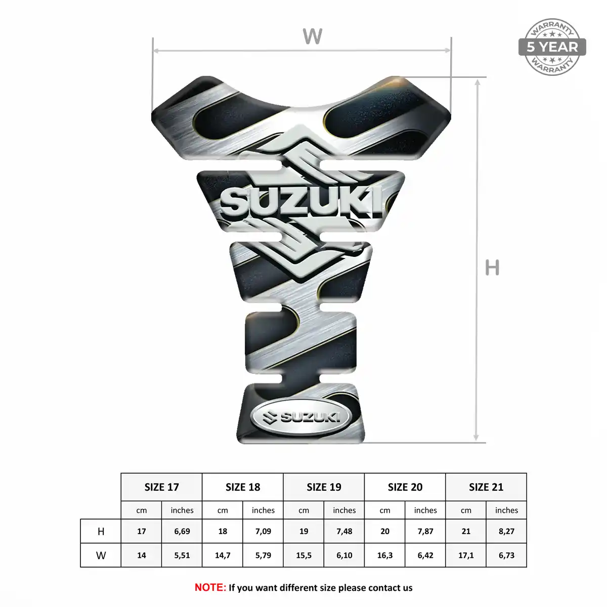 Suzuki 3D Gel Tank Pad Refined Design