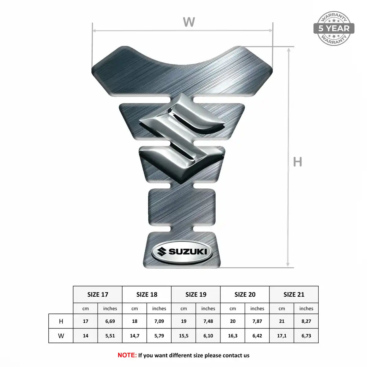 Suzuki 3D Gel Tank Pad Sleek Style