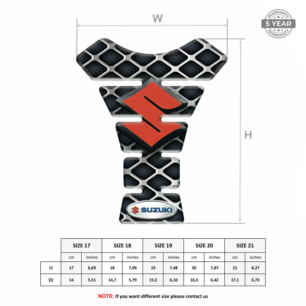 Suzuki 3D Tank Pad Elite Finish
