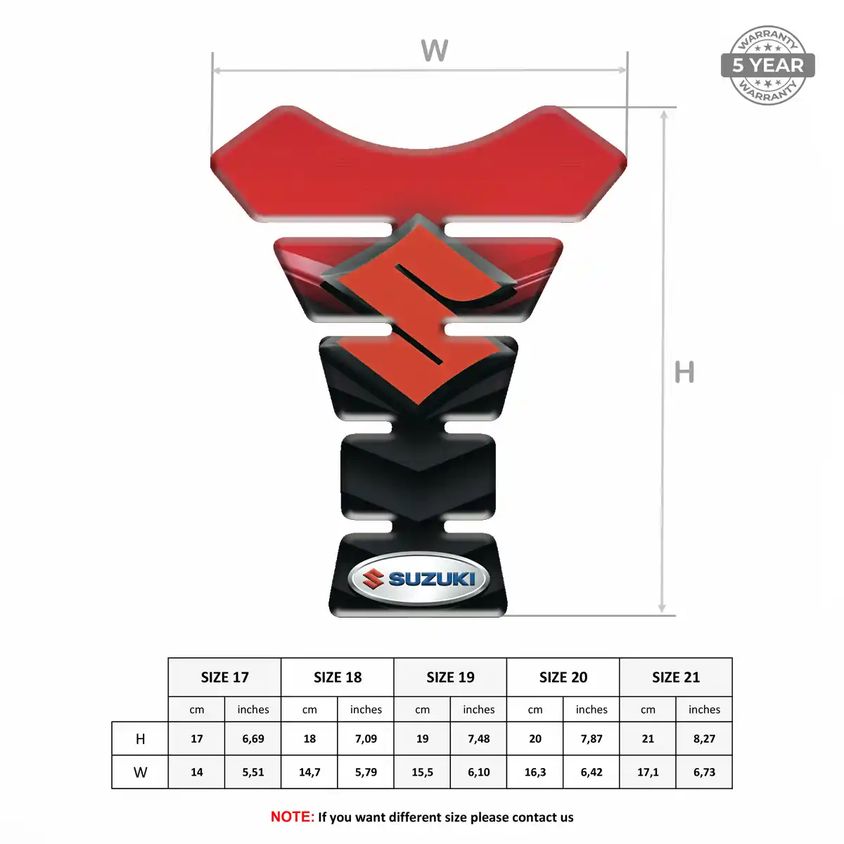 Suzuki Domed Tank Pad Prestige Line