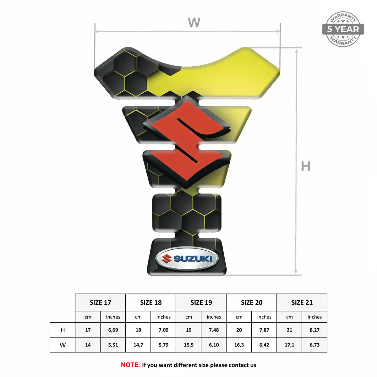 Suzuki Domed Tank Pad Prime Quality