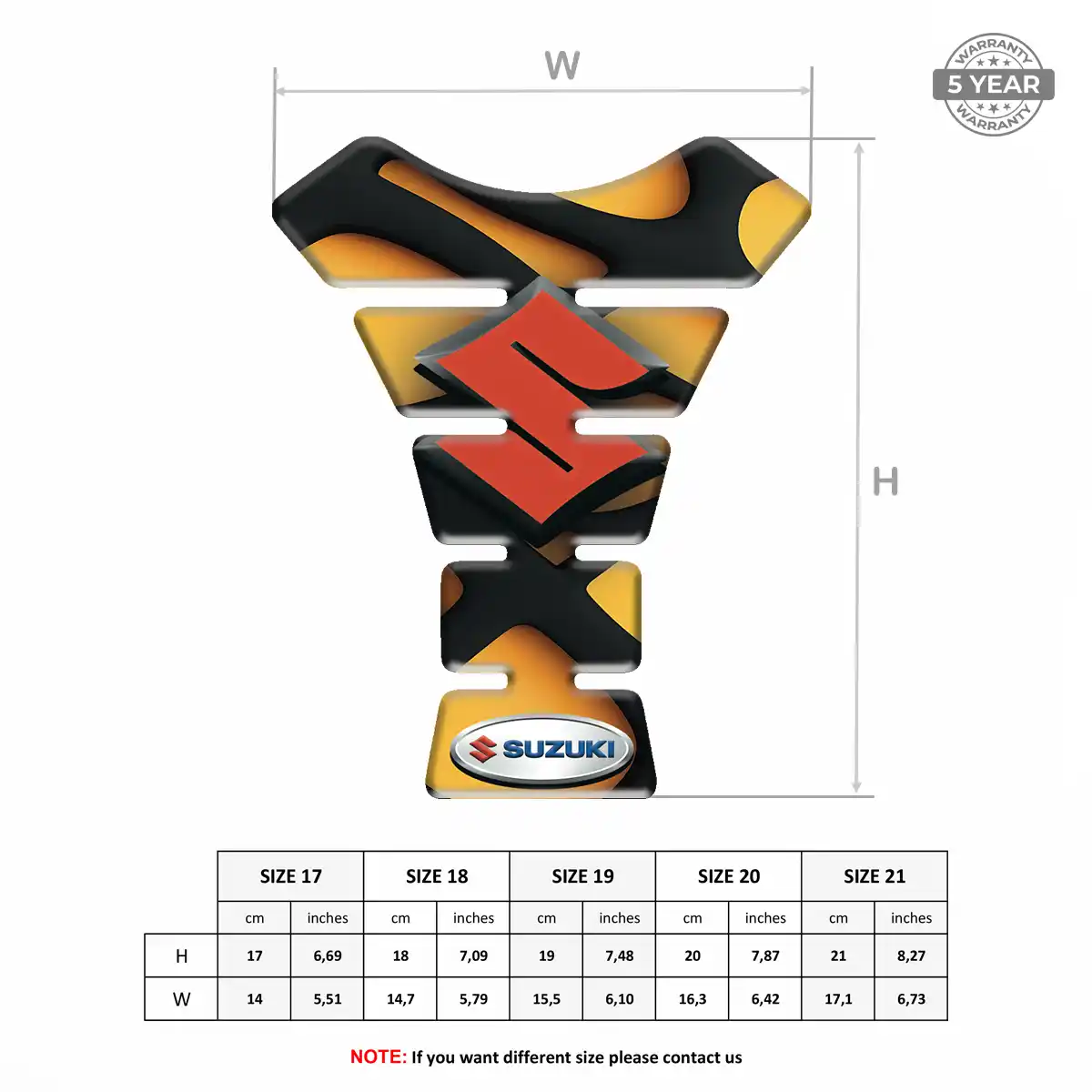 Suzuki Domed Tank Pad Refined Design