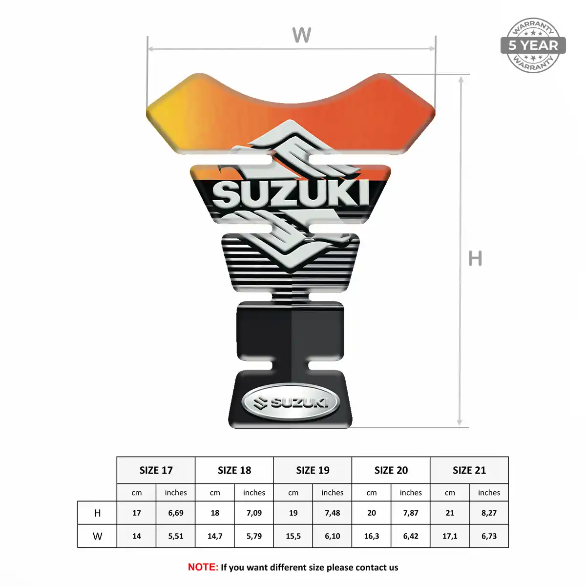 Suzuki Domed Tank Pad Signature Grade