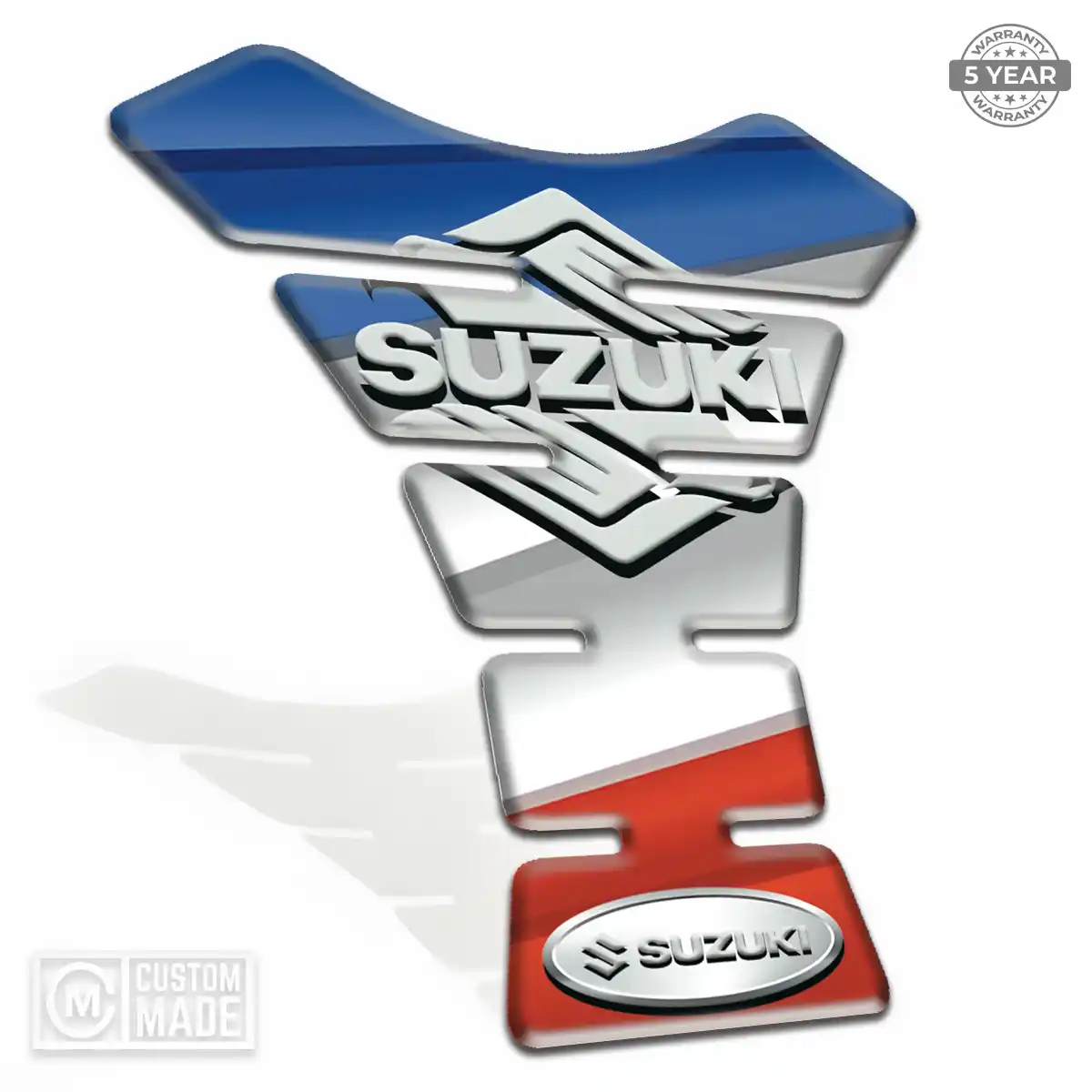 Suzuki Domed Tank Sticker Refined Design