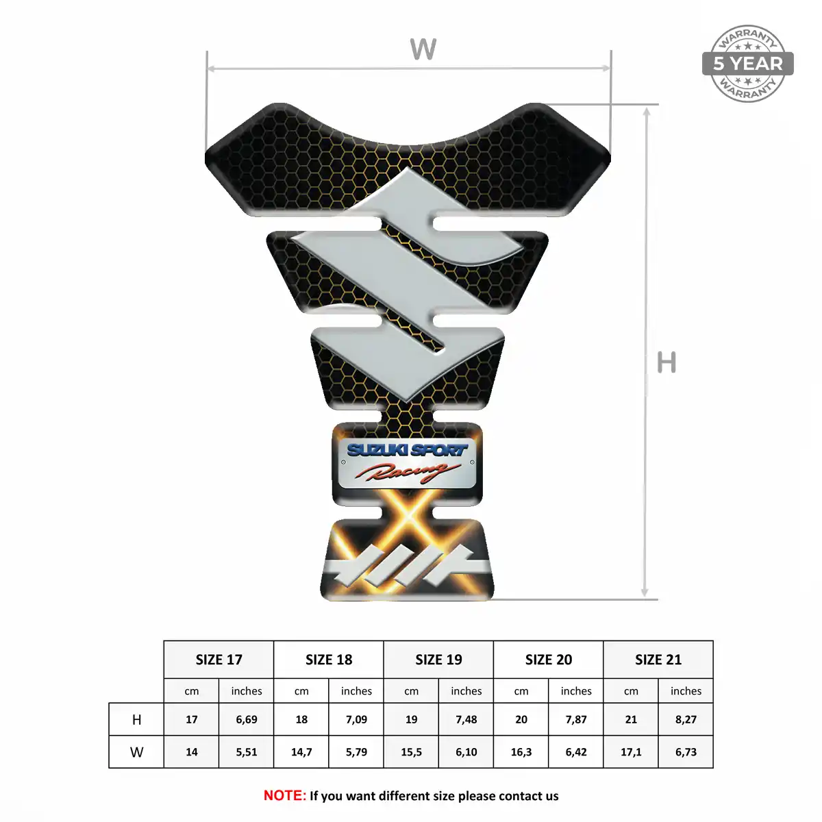 Suzuki Domed Tank Sticker Signature Grade