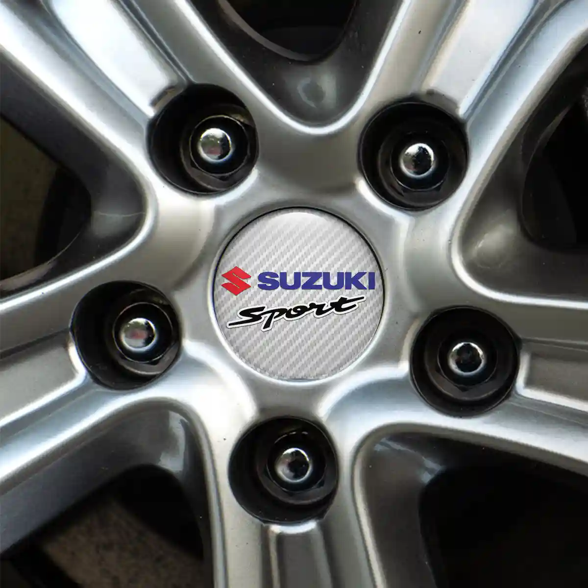 Suzuki Emblem Center Hub Cap Self-Adhesive Refined Design