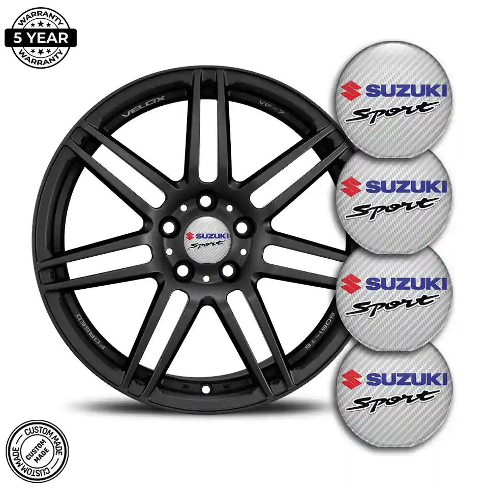 Suzuki Emblem Center Hub Cap Self-Adhesive Refined Design