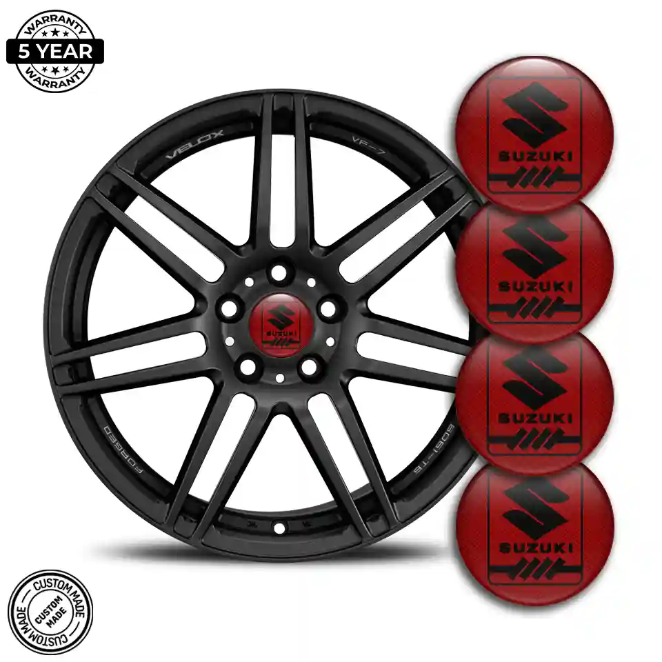 Suzuki Emblem Wheel Center Caps Deluxe Edition