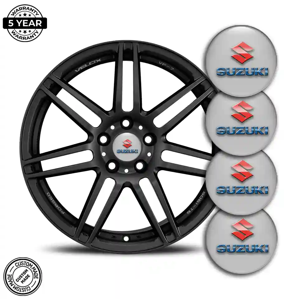 Suzuki Emblem Wheel Center Caps Elite Finish