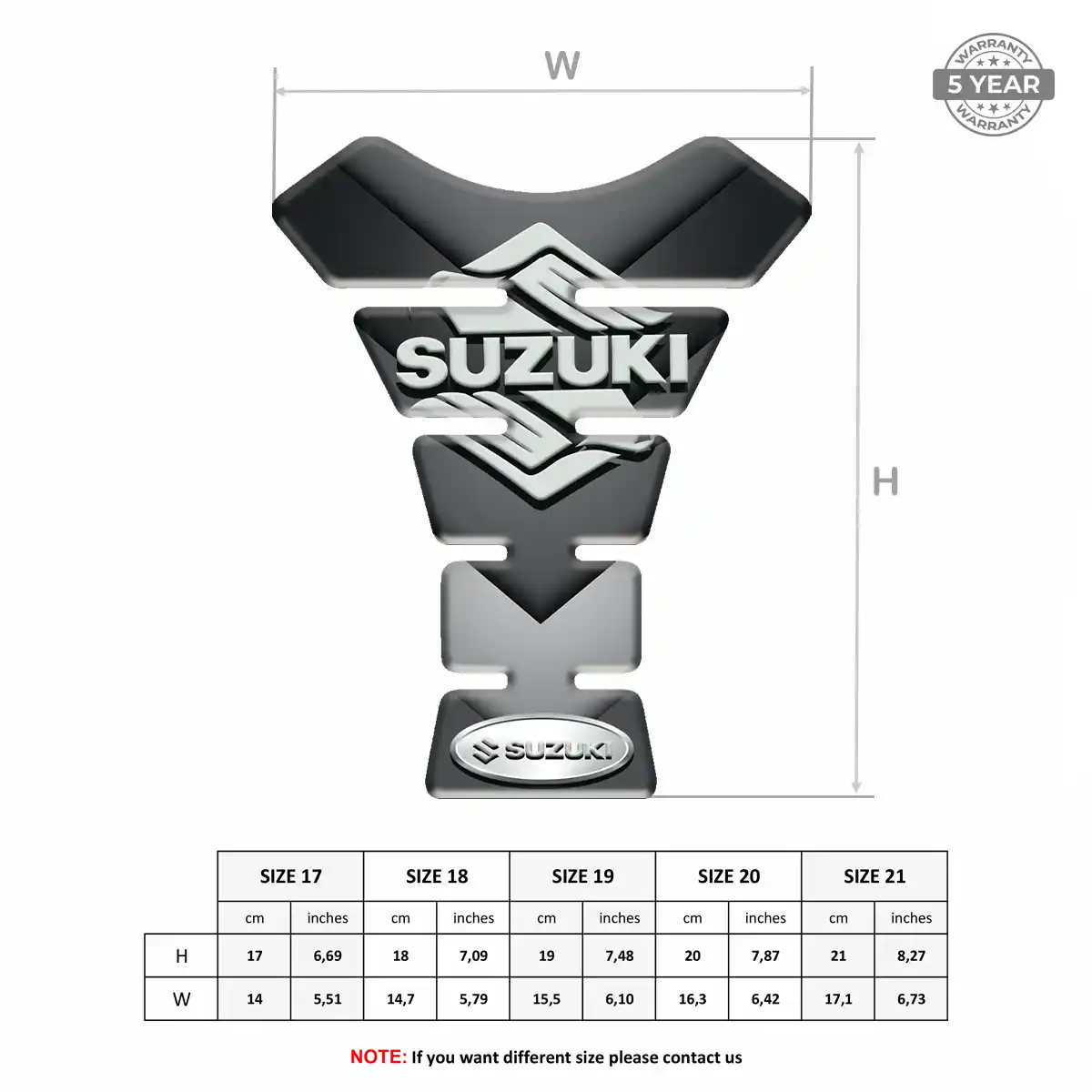 Suzuki Epoxy Tank Pad Sleek Style