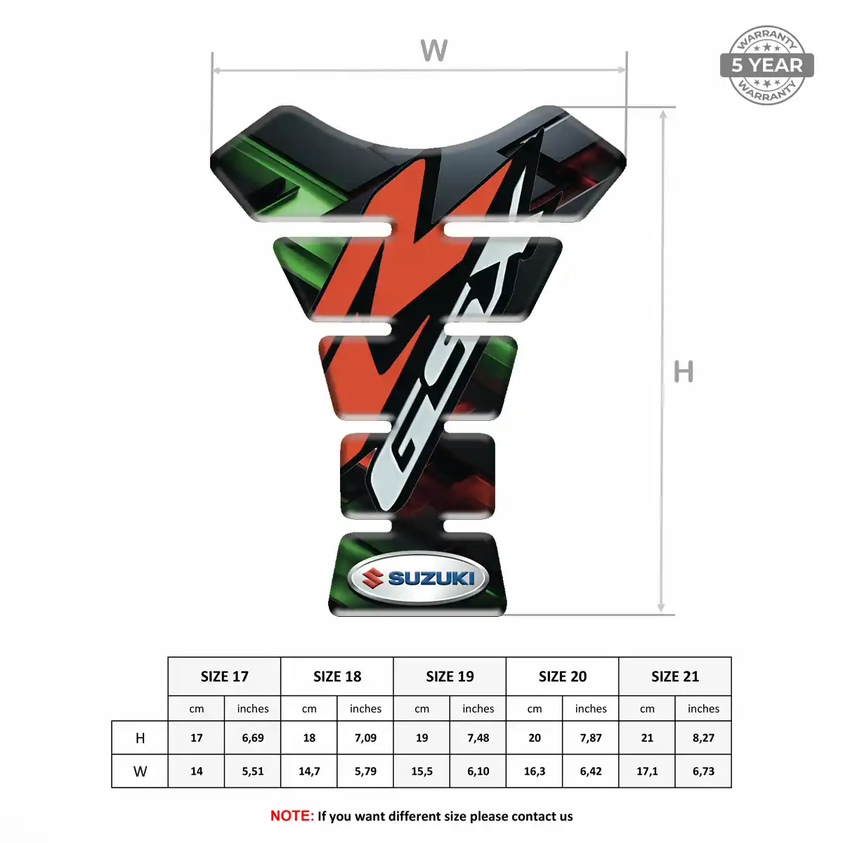 Suzuki Fuel Tank Pad Sleek Style