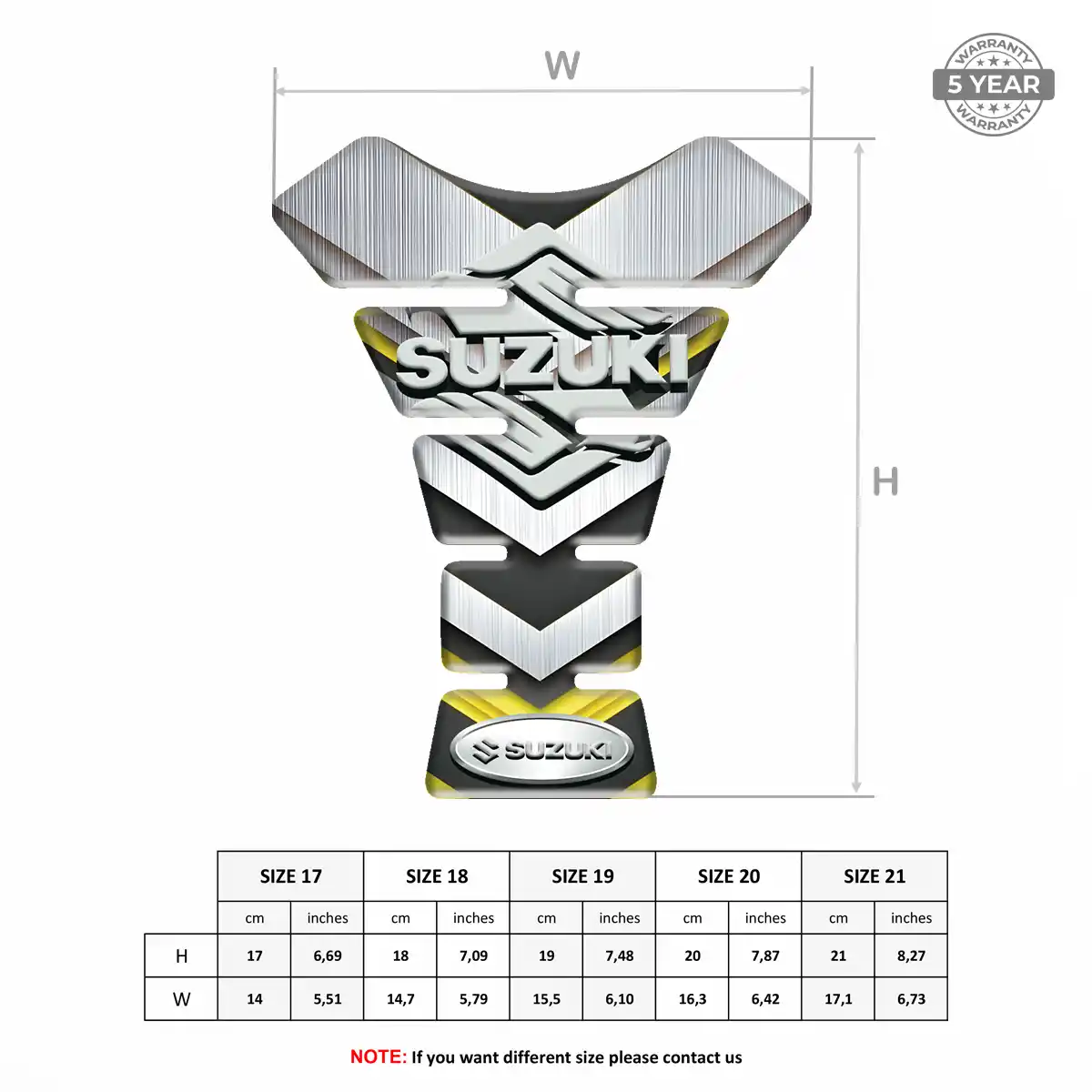 Suzuki Gas Tank Pad Elite Finish