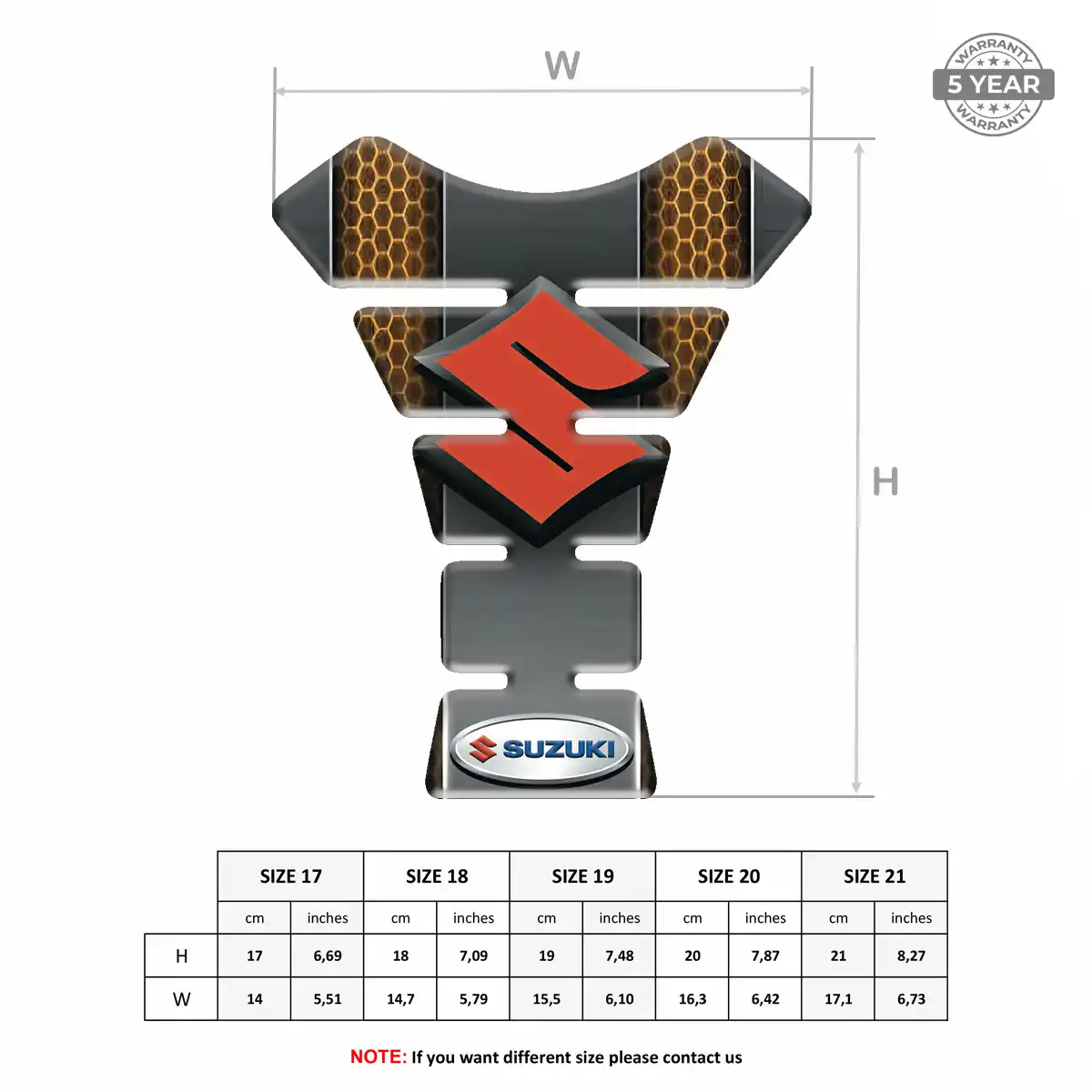 Suzuki Gas Tank Pad Prime Quality