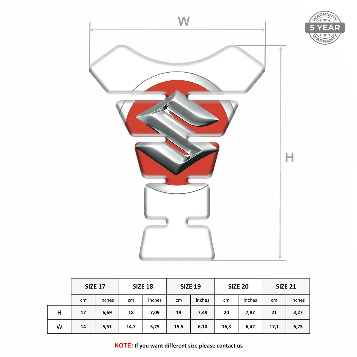 Suzuki Gel Tank Pad Prime Quality