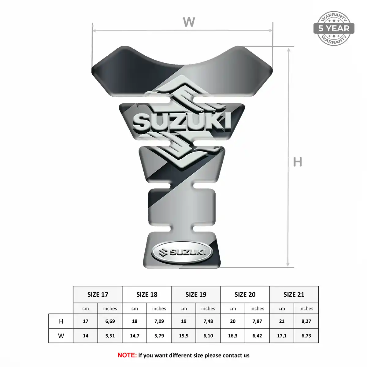 Suzuki Gel Tank Pad Sleek Style