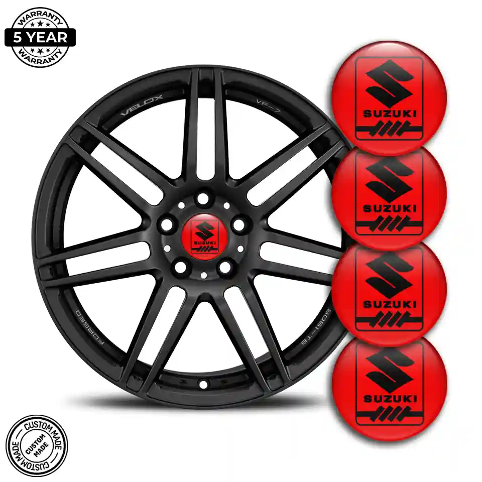Suzuki Logo Silicone Emblem Self-Adhesive Prime Quality