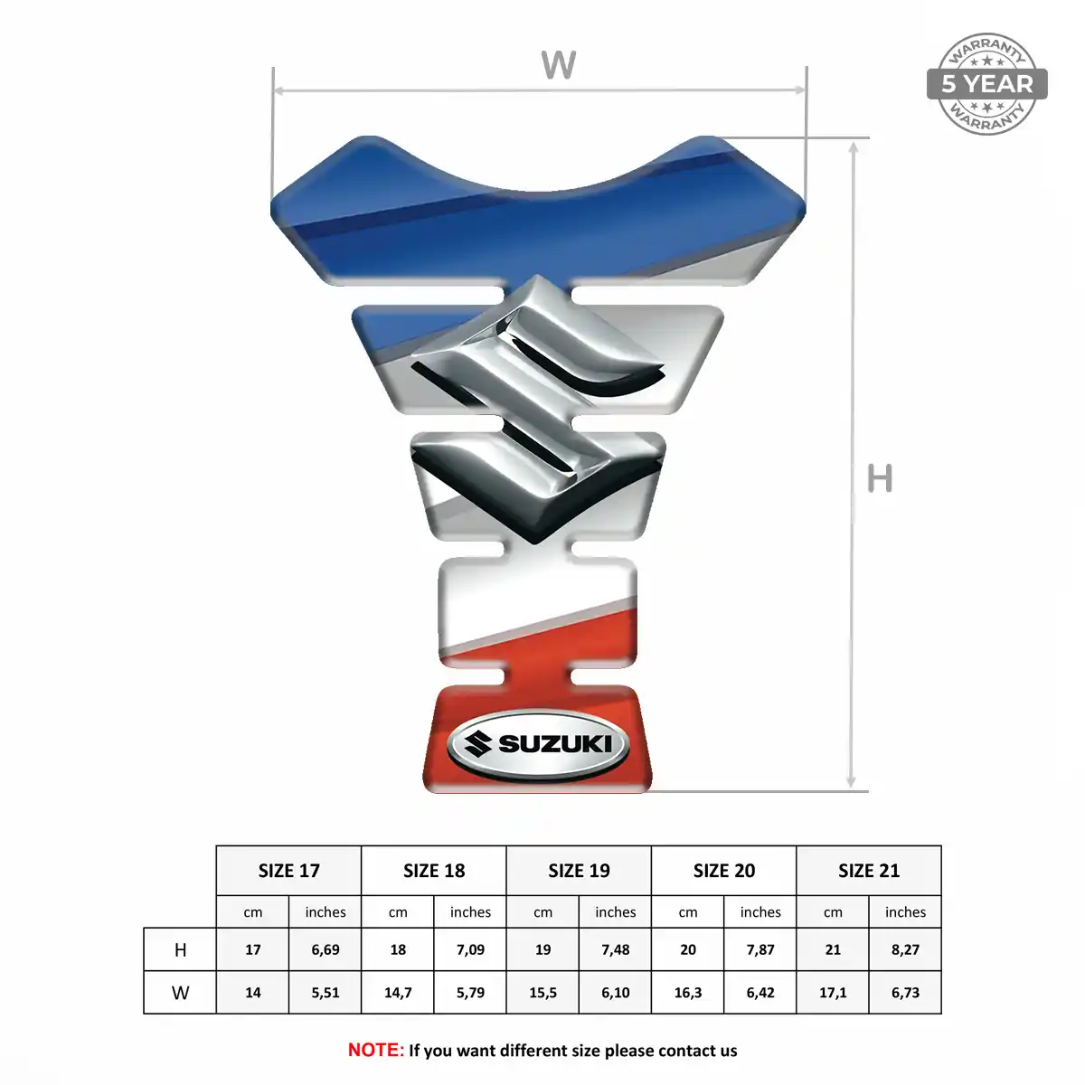 Suzuki Motorbike Tank Pad Refined Design