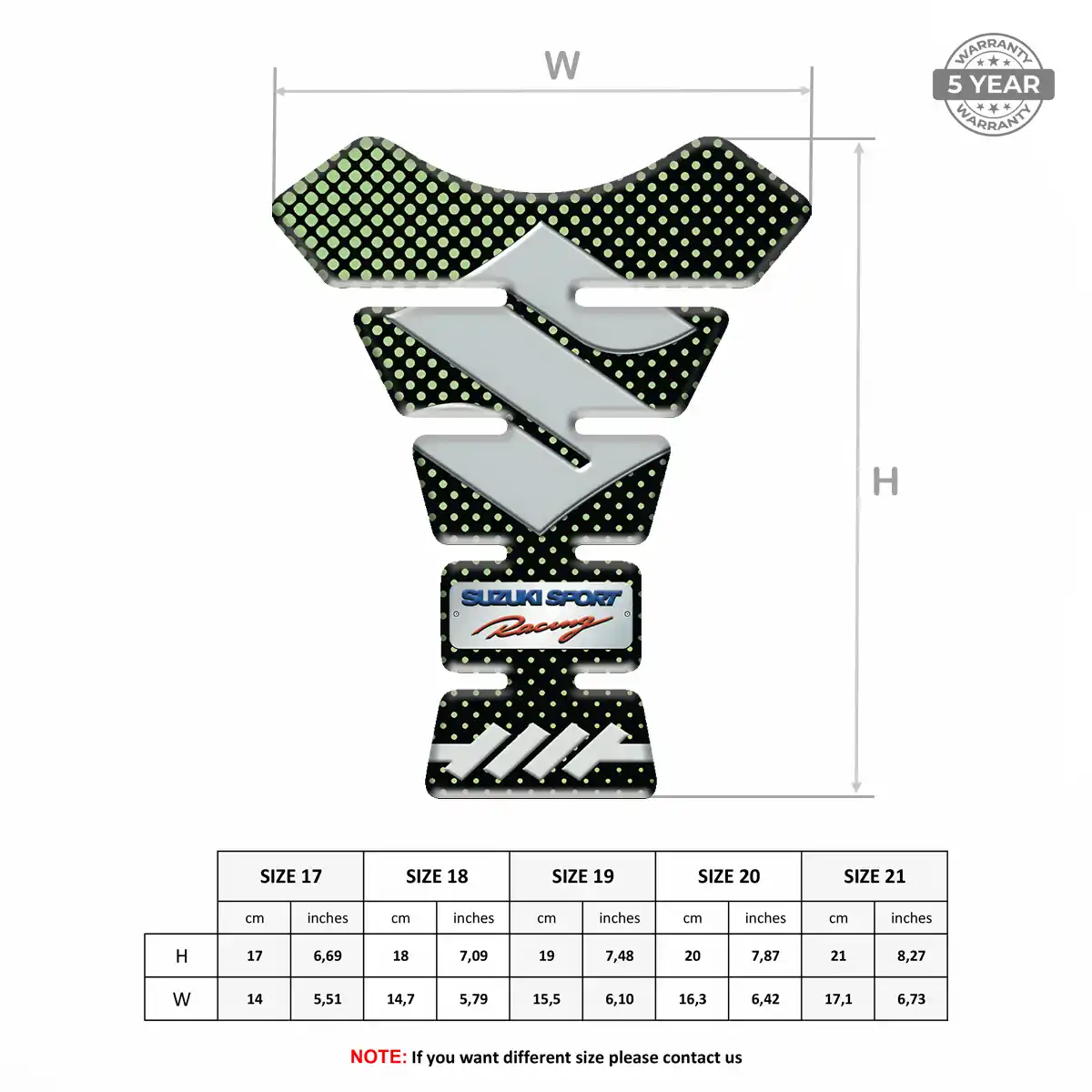 Suzuki Motorbike Tank Pad Sleek Style