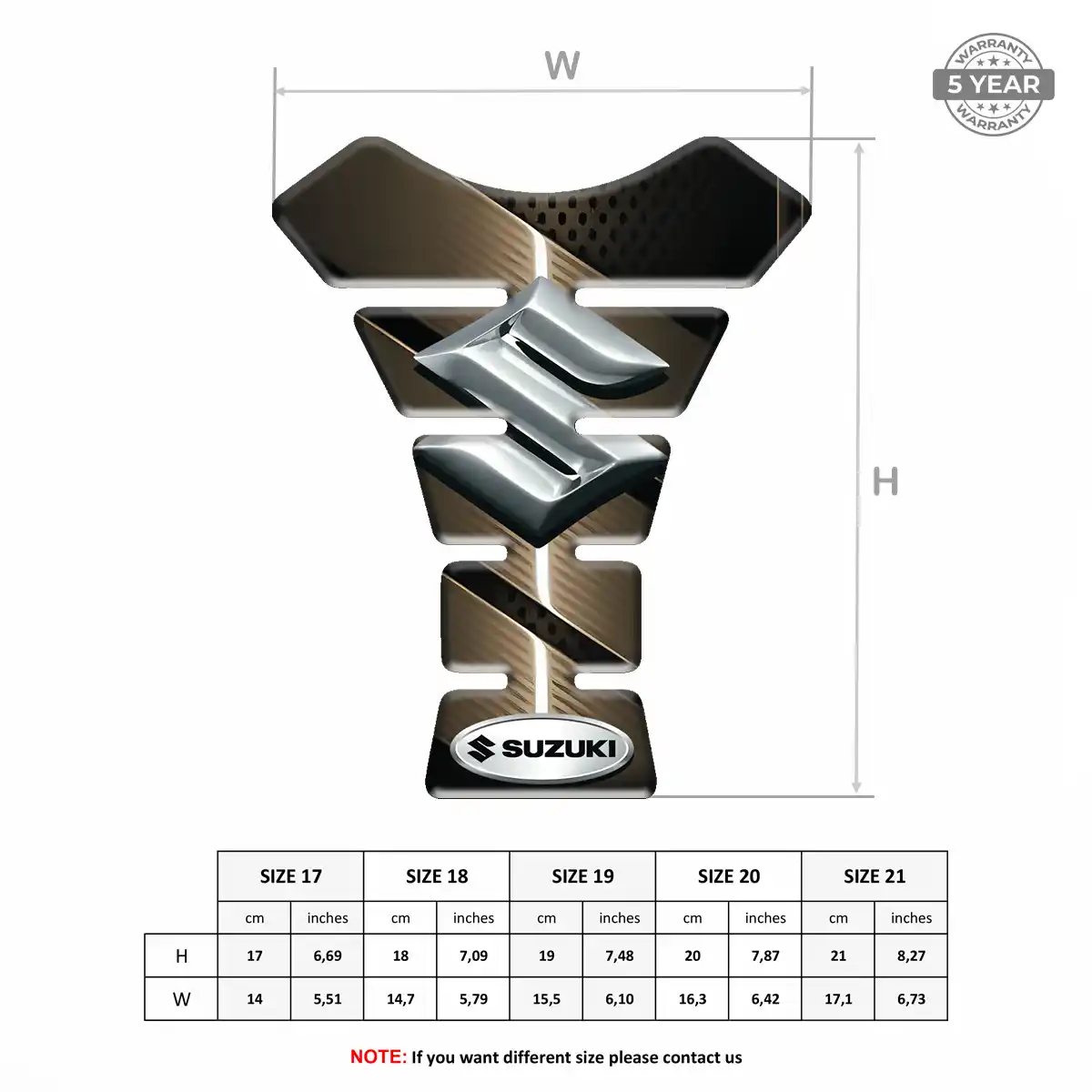 Suzuki Motorcycle Tank Decal Deluxe Edition