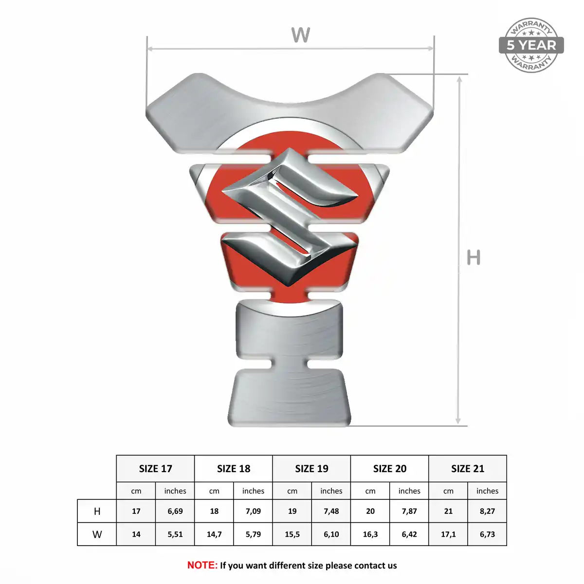 Suzuki Motorcycle Tank Decal Prestige Line