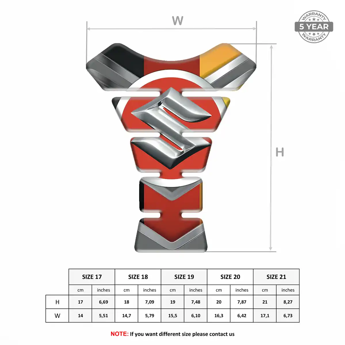 Suzuki Motorcycle Tank Decal Signature Grade