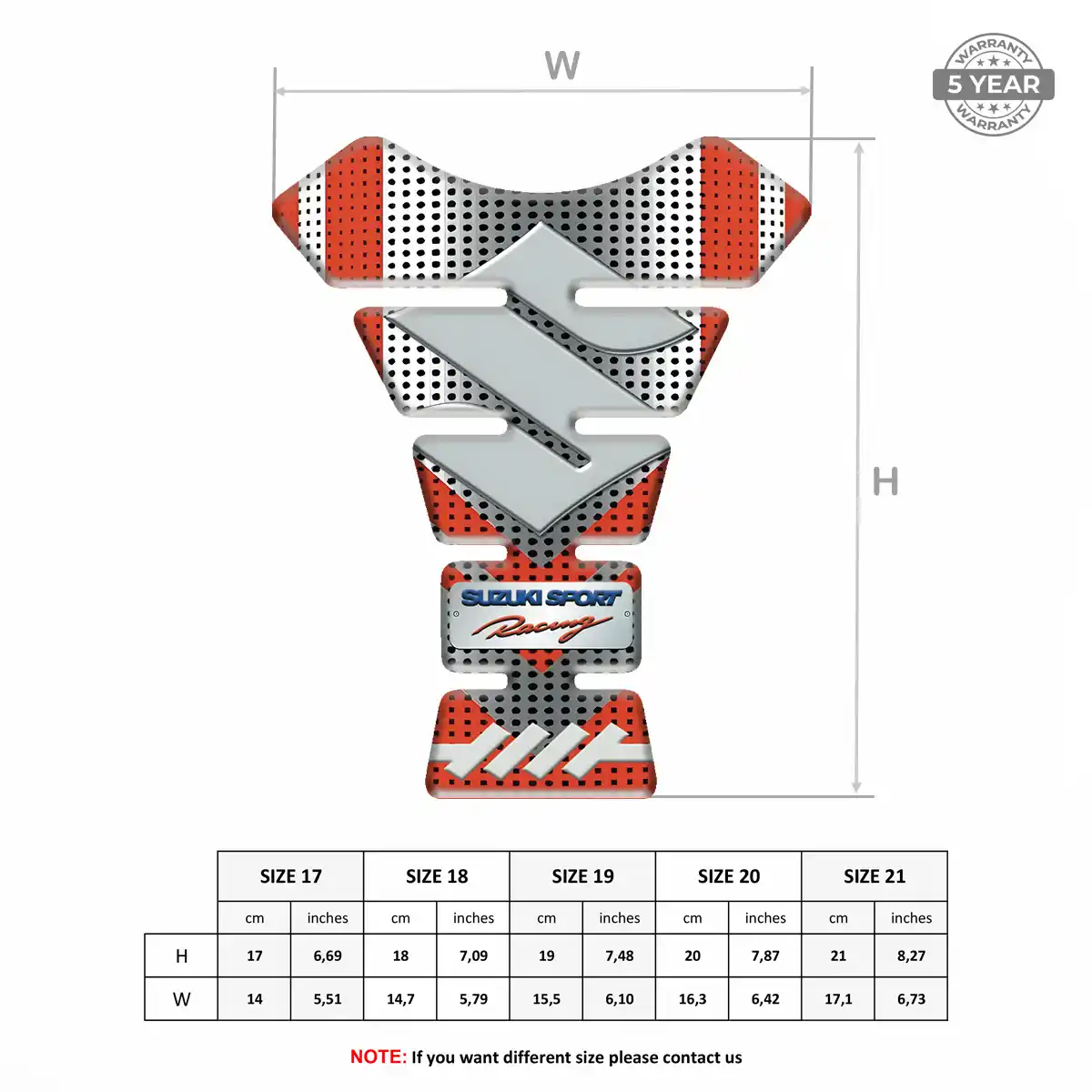 Suzuki Motorcycle Tank Decal Sleek Style