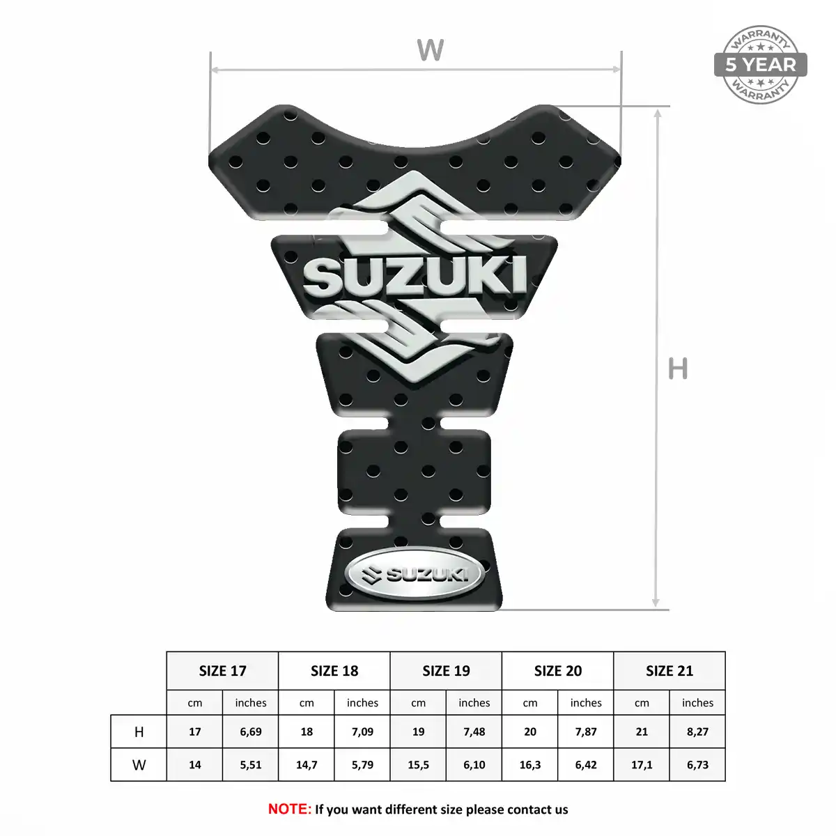 Suzuki Motorcycle Tank Pad Deluxe Edition