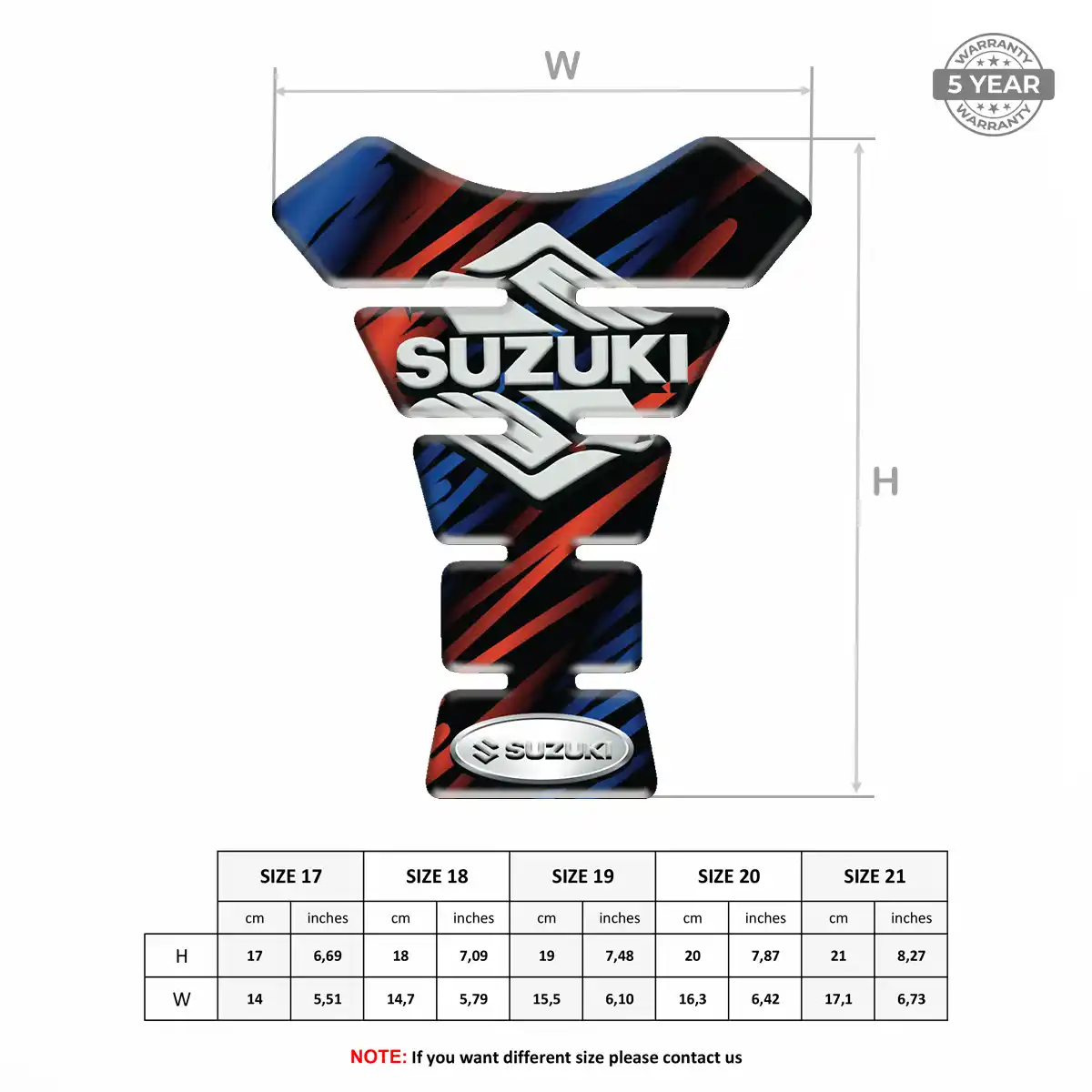 Suzuki Motorcycle Tank Protector Elite Finish