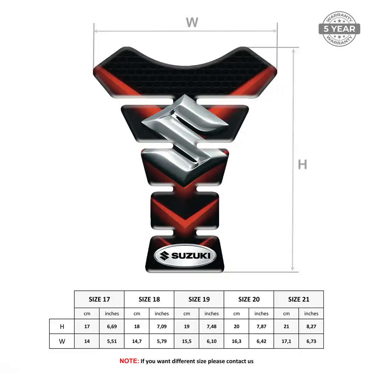 Suzuki Motorcycle Tank Protector Sleek Style
