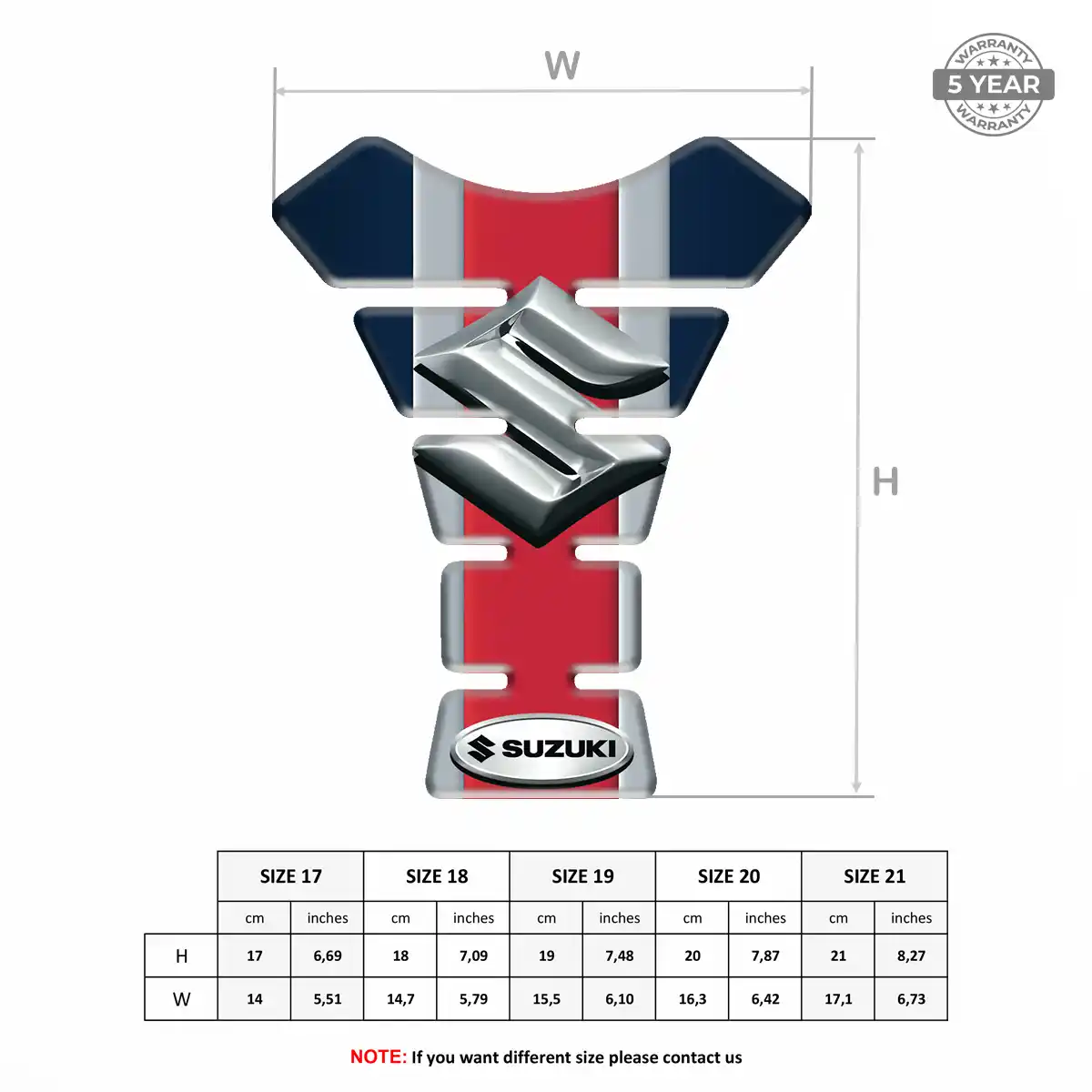 Suzuki Motorcycle Tank Sticker Sleek Style