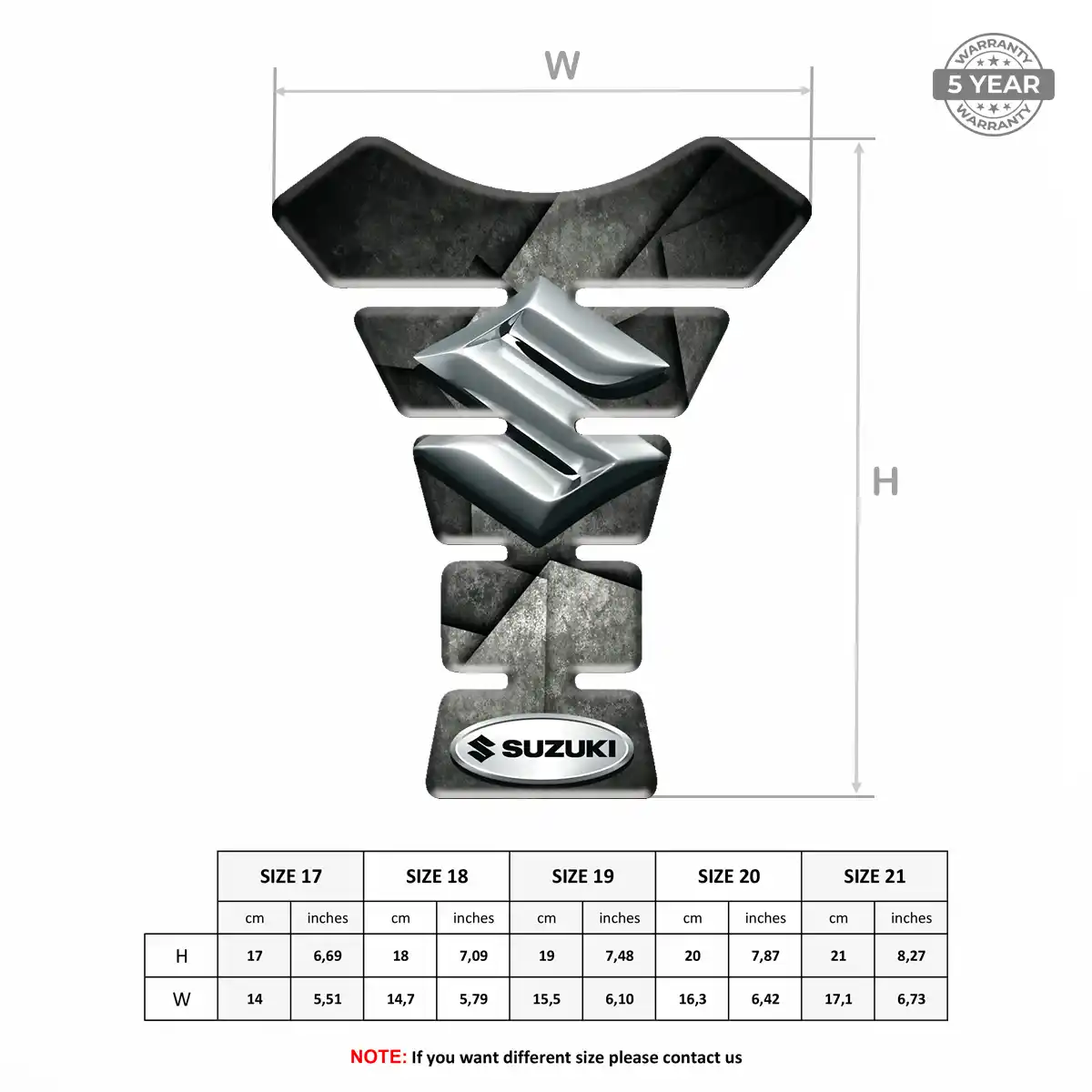 Suzuki Resin Tank Pad Refined Design