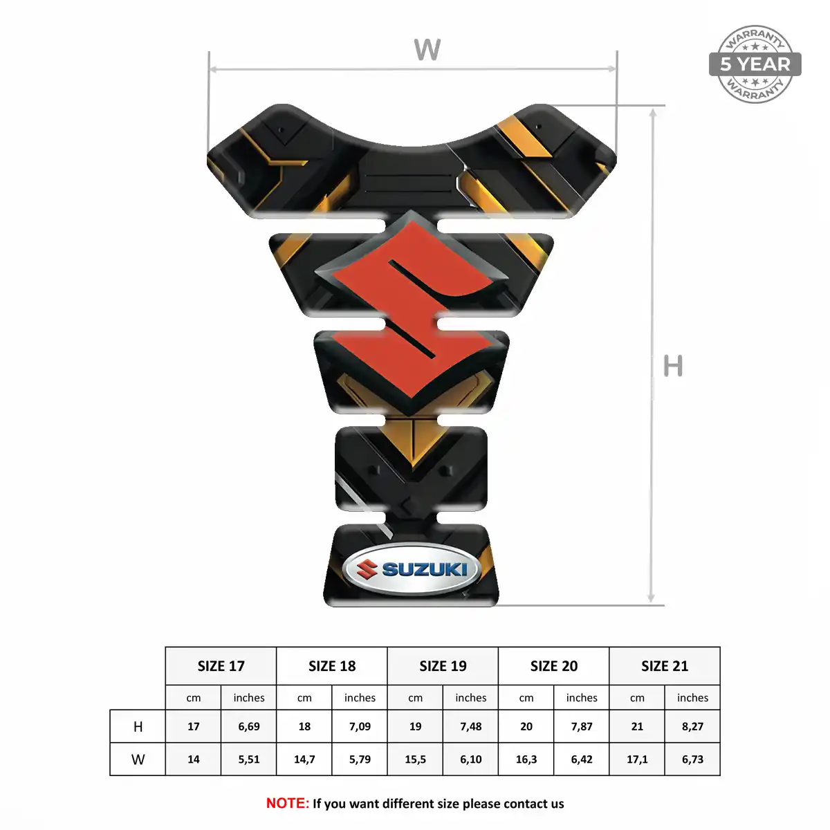 Suzuki Resin Tank Pad Sleek Style