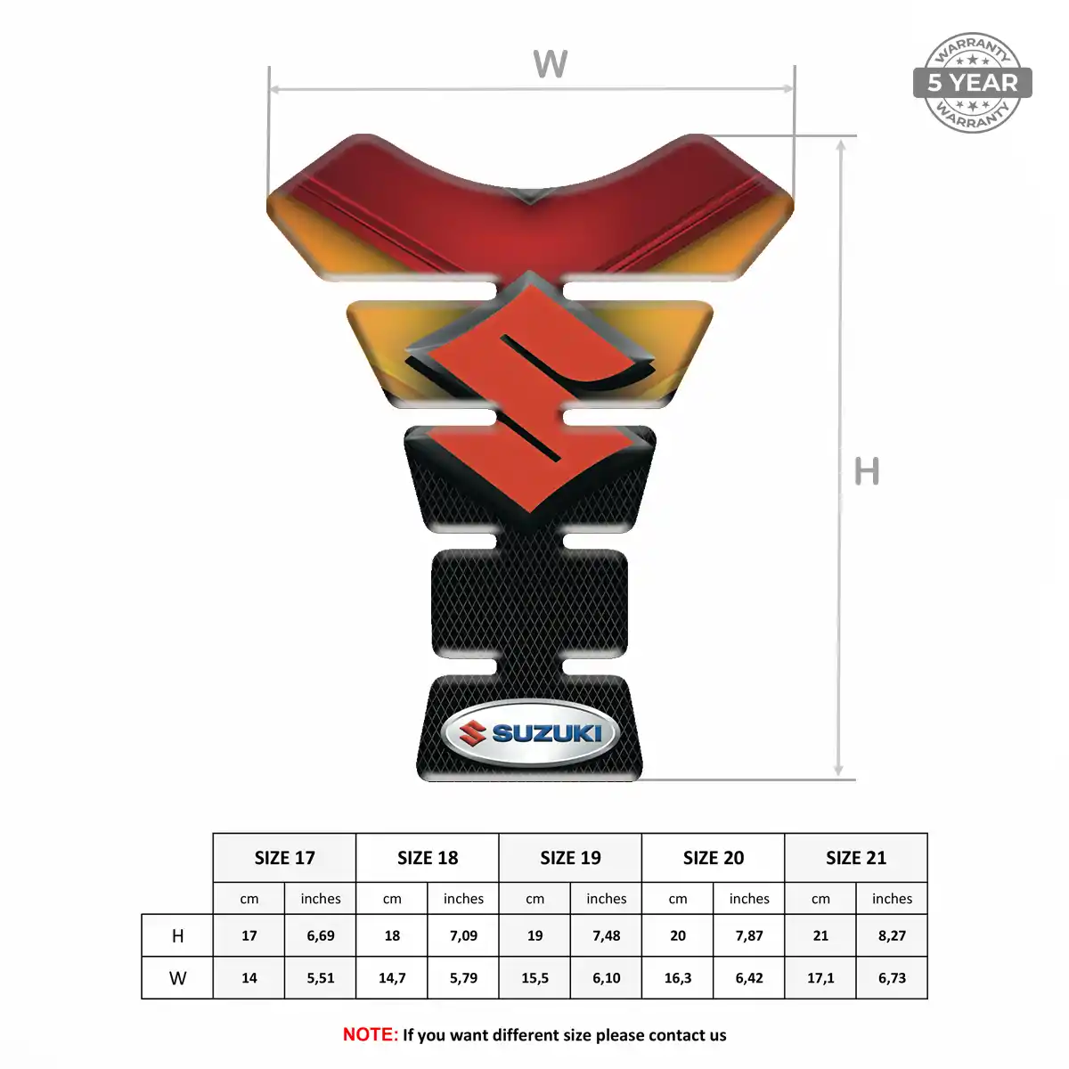 Suzuki Self Adhesive Tank Pad Elite Finish