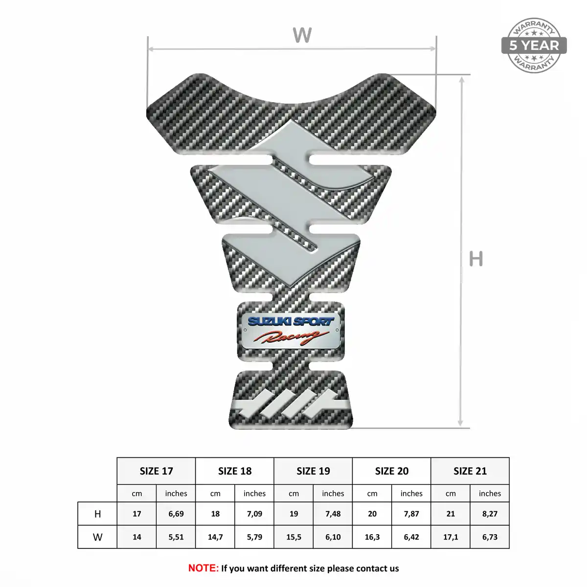Suzuki Self Adhesive Tank Pad Refined Design