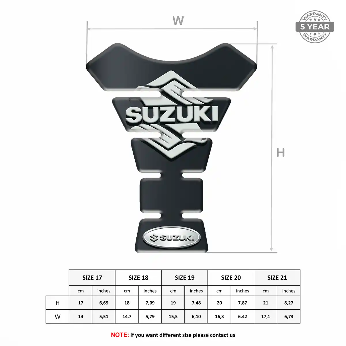 Suzuki Tank Decal Sleek Style