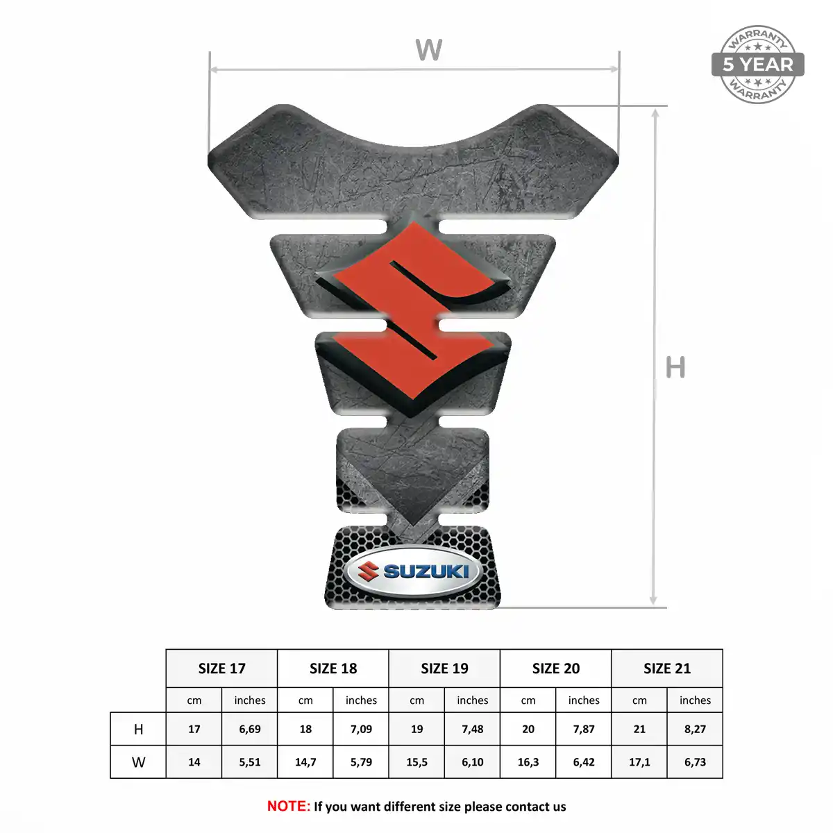 Suzuki Tank Fuse Guard Motorbike Elite Finish
