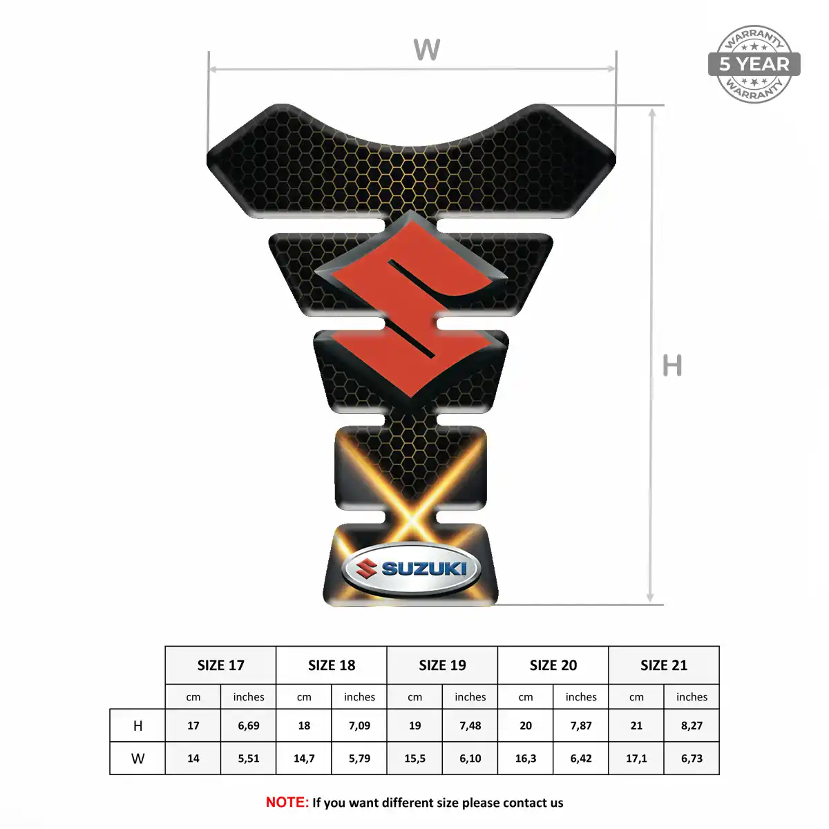 Suzuki Tank Fuse Guard Motorbike Signature Grade